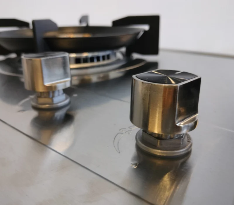 Made in China Build in Gas Stove 2 Burners Stainless Steel Panel Nine Heads Design Gas Cooktop Battery Stove for Cooking