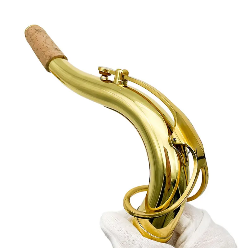 alto saxophone tenor saxophone curved neck mouthpiece tube Brass lacquered gold brass instrument accessories