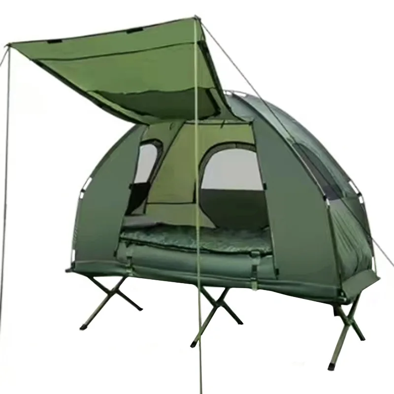 2 Person Portable Camping Bed Foldable Outdoor Elevated Camping Bed Tent Cot Tent Camping Tent With Bed