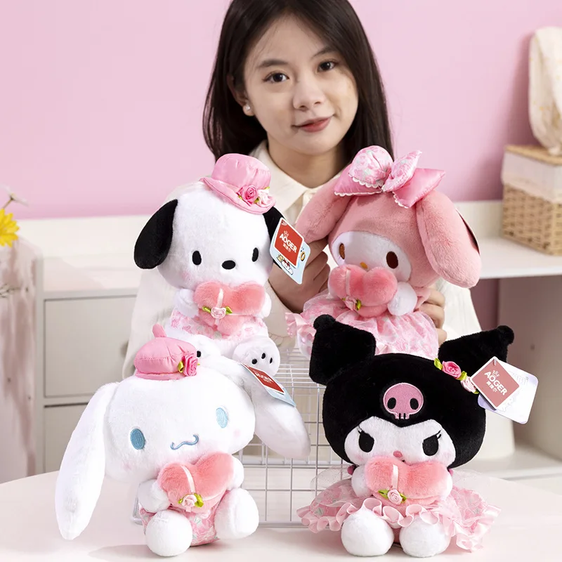 Плюшевая игрушка Sanrioed Kulomi Pochacco моя мелодия PP Хлопок романтическая серия цветов море большая ушастая собака мягкая животных