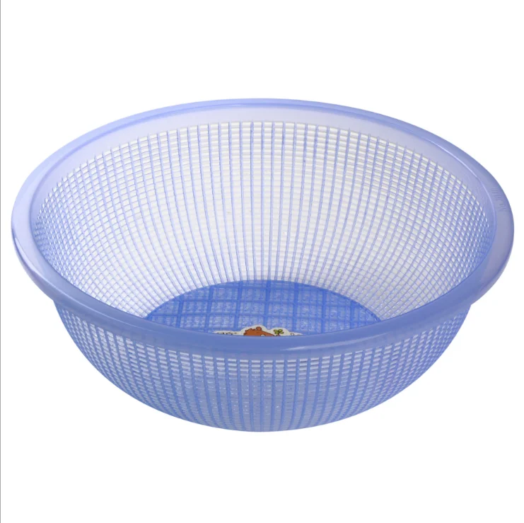Kitchen Utensil Eco-Friendly PP Fruit strainer plastic sieve Multi-Functional Plastic Fruit Mesh Basket Colander Strainer