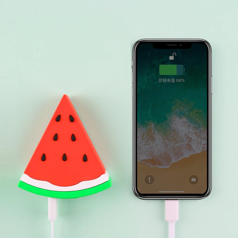 
Custom fun corporate gift power bank watermelon high capacity portable quality 2600mah 20000mah power bank 