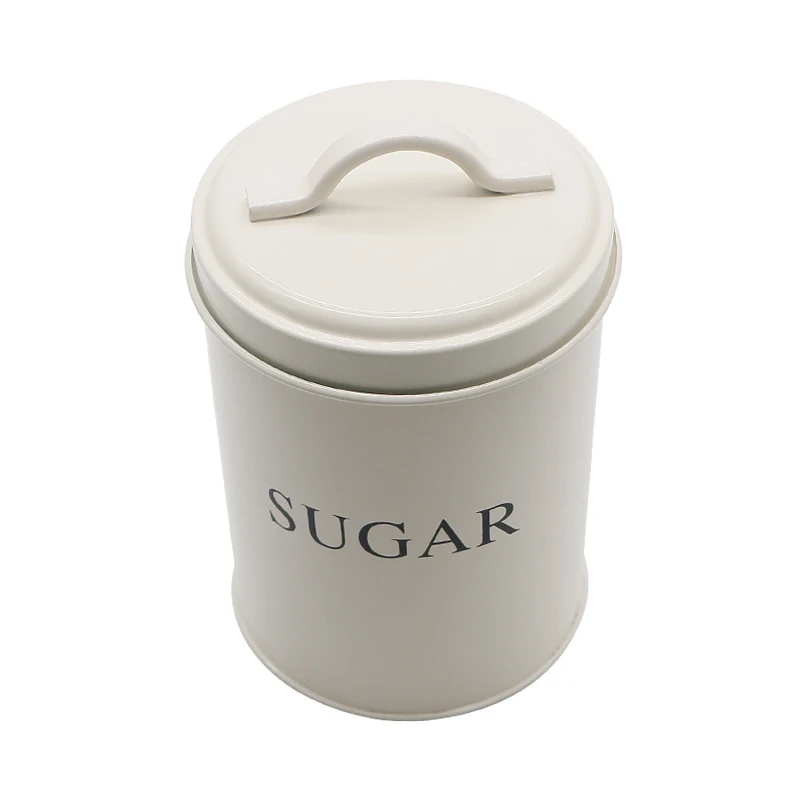 WeVi Sugar Coffee Tea Stainless Steel Storage Jar Metal Kitchen Canisters With Lid