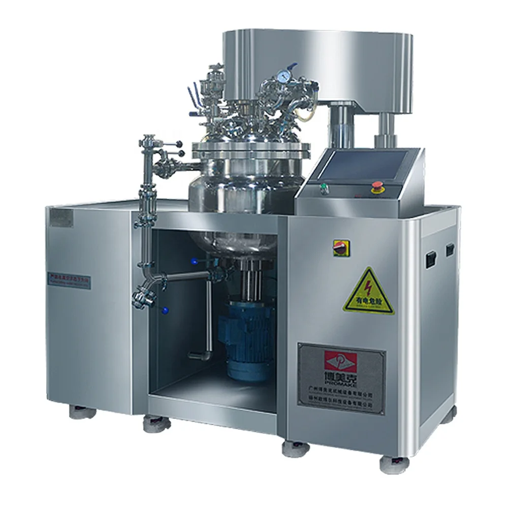 vacuum turbo homogenizer mixer cosmetic cream emulsifying equipment