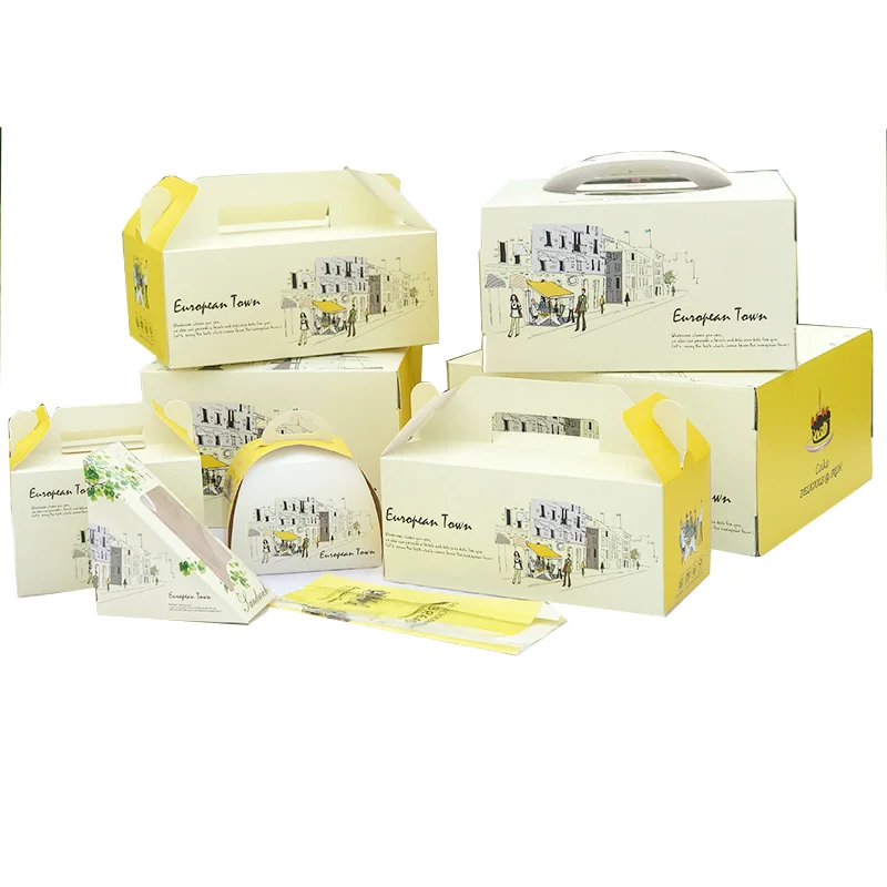 Manufacturers Wholesale Sandwich Cake Baking Box Packaging Birthday Cake Packaging Box Can Print Logo