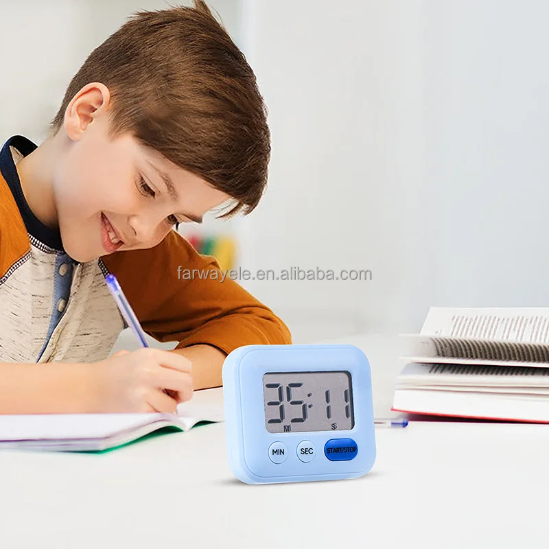 Small Digital Kitchen Cooking Magnet Count Up Down Electronic Timer with Alarm Clock