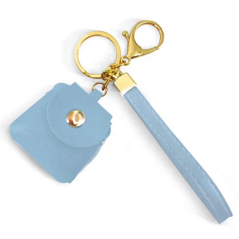 high quality PU leather key chains bag keychain storage headphone coin purse ladies bag car pendant
