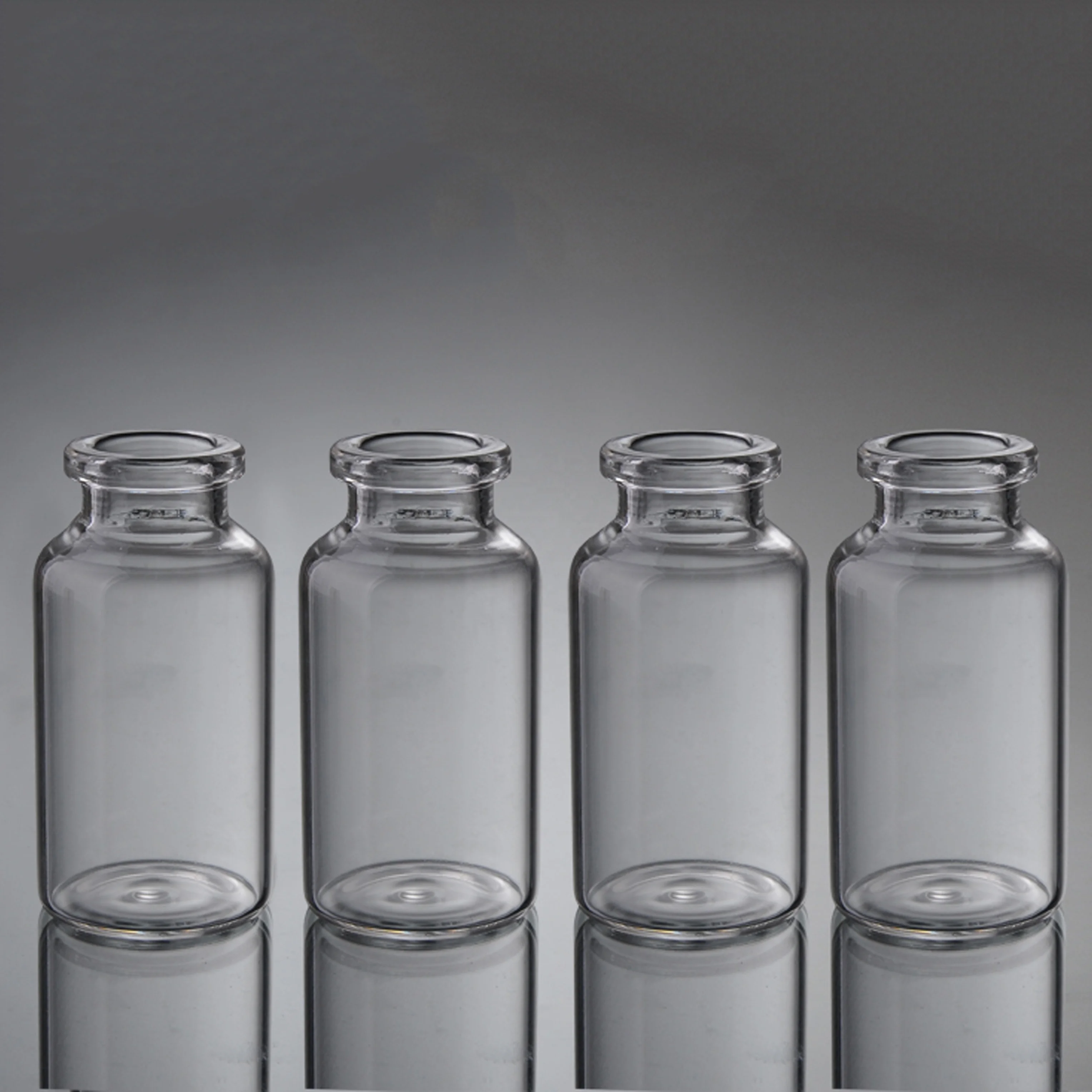 clear glass injection vials
