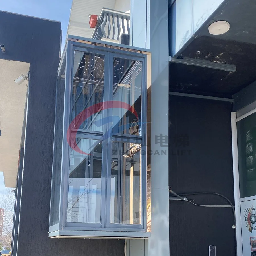 Zhongcan   modern style  home elevator morden style motor 2 floor small house lift machine