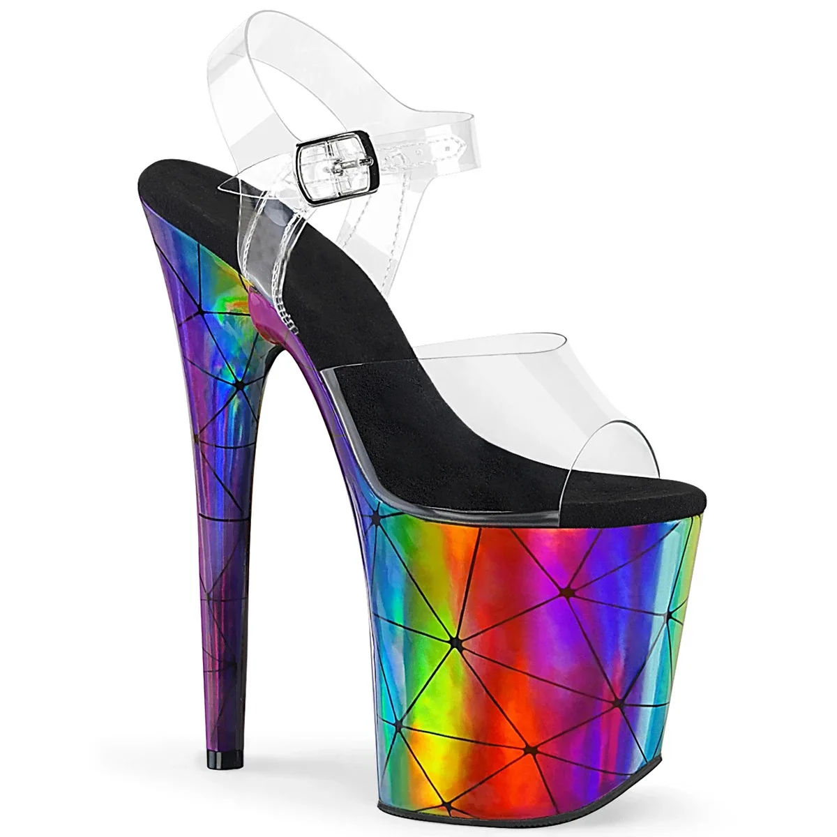 8In Ladies Exotic Sandals Women Pole Dance Shoes Colorful Nightclub Striptease Pole Dancer Shoes