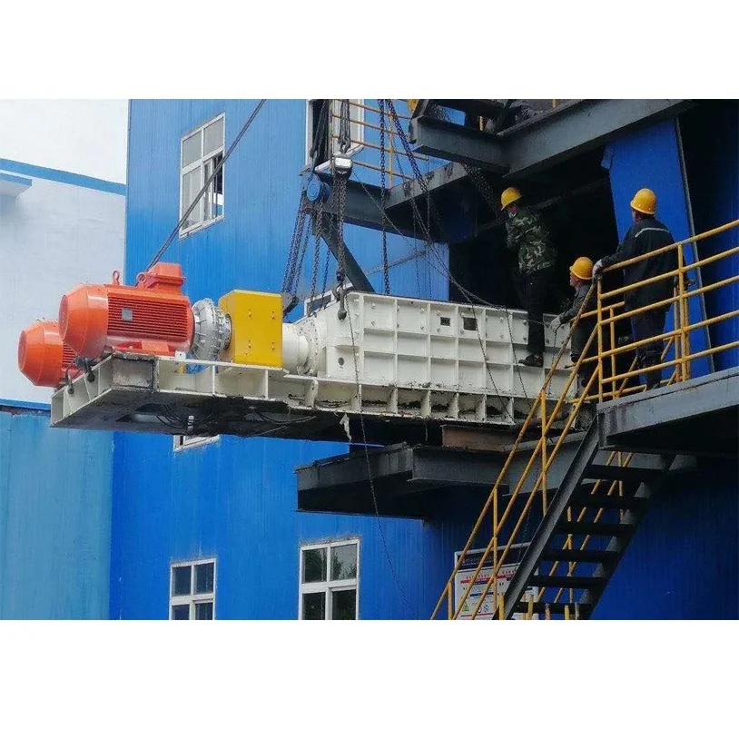 High capacity twin shaft coal mineral sizer coal crusher machine