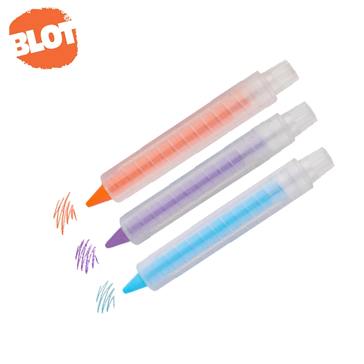BLOT BSCH80003 12 Bright Colors Eco-friendly Twistable Washable Dustless Graffiti Sidewwalk  Chalks