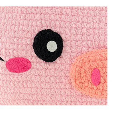 Wholesales Creativity Customized Handmade Big Pig Head Pillow Ornament Crochet Knitting Toys