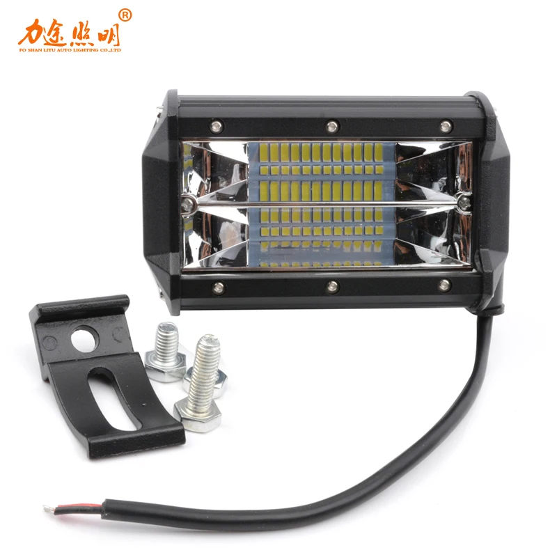 Factory Price 72W LED Work Driving Light Bar IP68 Spotlight LED Pods Lamp white yellow 6000k 3500k For Truck ATV UTV SUV