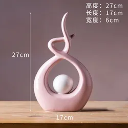 Wholesale ceramic crafts gifts modern luxury art unique ornaments for home accessories decoration