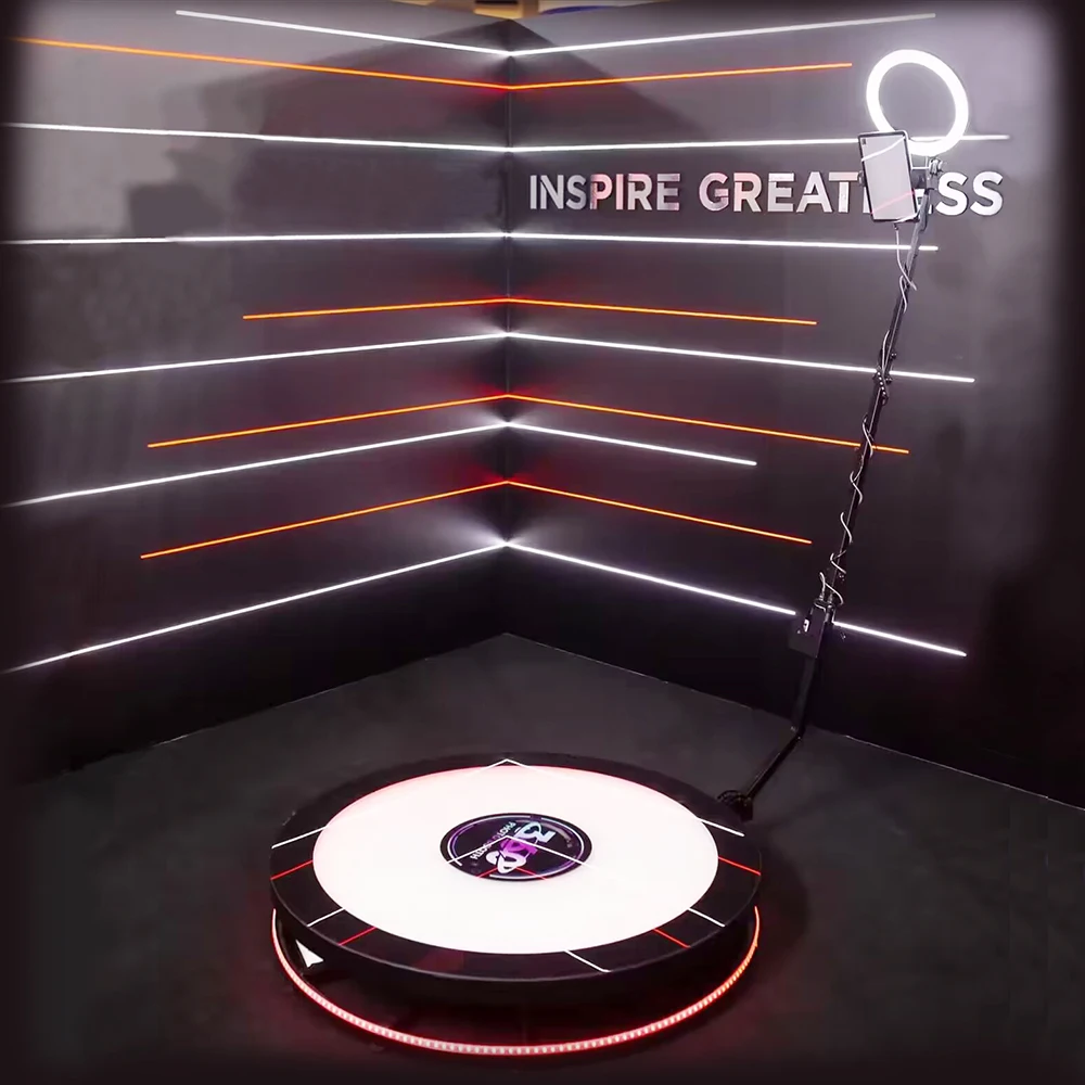 2022 360 photo booth machine buy self rotation 360 video booth light weight camera photo booth multipuprose