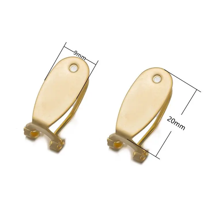 China Supplier fashion gold color metal earring clip post with pin back for jewelry findings Components Earring Post Ear Studs