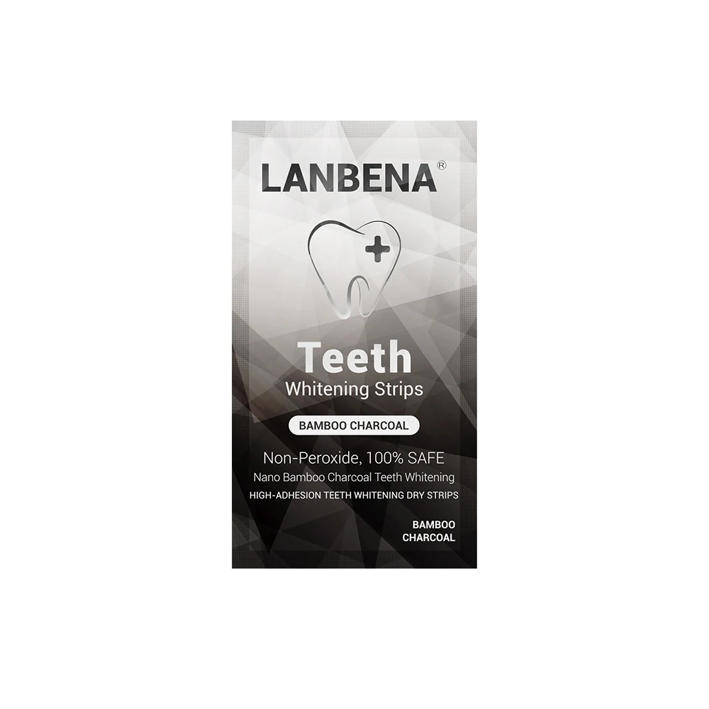 Полоски для отбеливания зубов кокосовый уголь LANBENA advanced