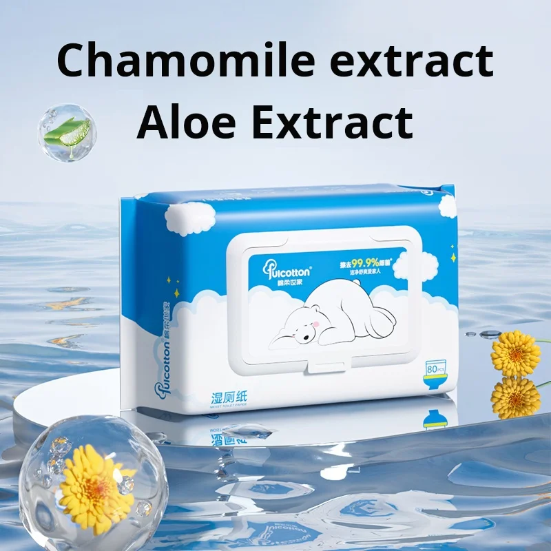 Fabric Fibers Wet Toilet Paper Water Soluble With Daily Life Cleaning