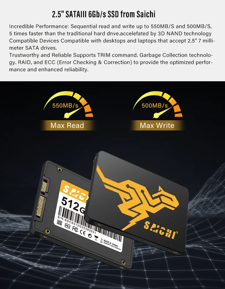 2 5 дюймов 120 ГБ 128 240 256 480 512 1 ТБ sata SSD