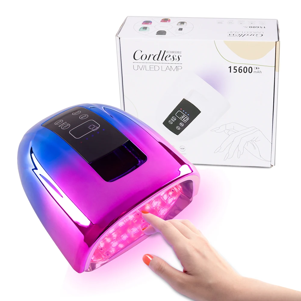 Лампа УФ/LED Аккумуляторная с ручкой для ногтей беспроводной аппарат педикюра сушилка красным светом