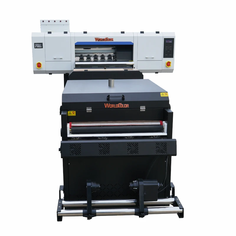 WorldColor 2023 advanced 4 head dtf printer Tshirt printing machine 60cm dtf printer set