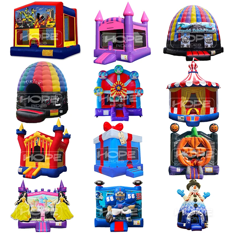 Kids inflatable playground obstacle course fun city bouncer inflable jumper inflatable wild west house bounce jump bouncy