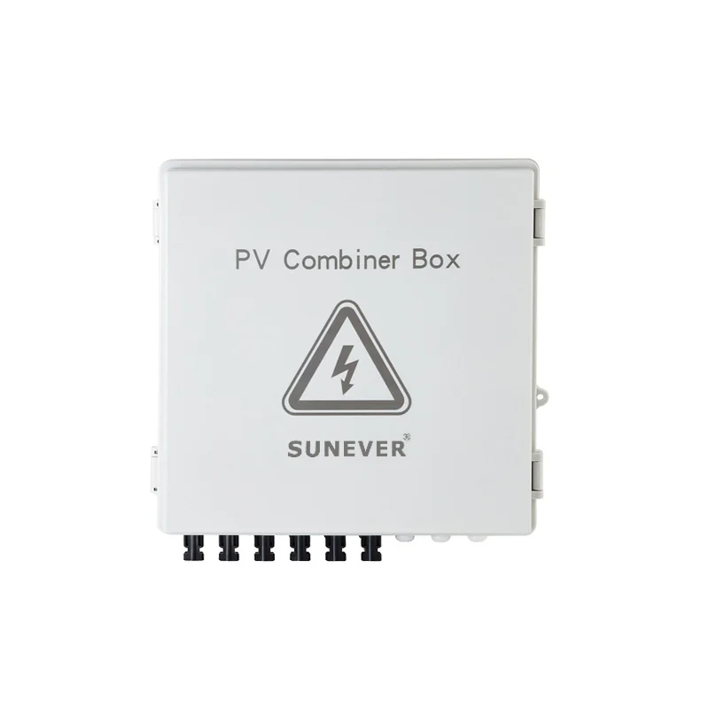 Factory price 500v 6 string pv combiner boxes  6 in 1 out 125a surge lightning protection pv combiner box