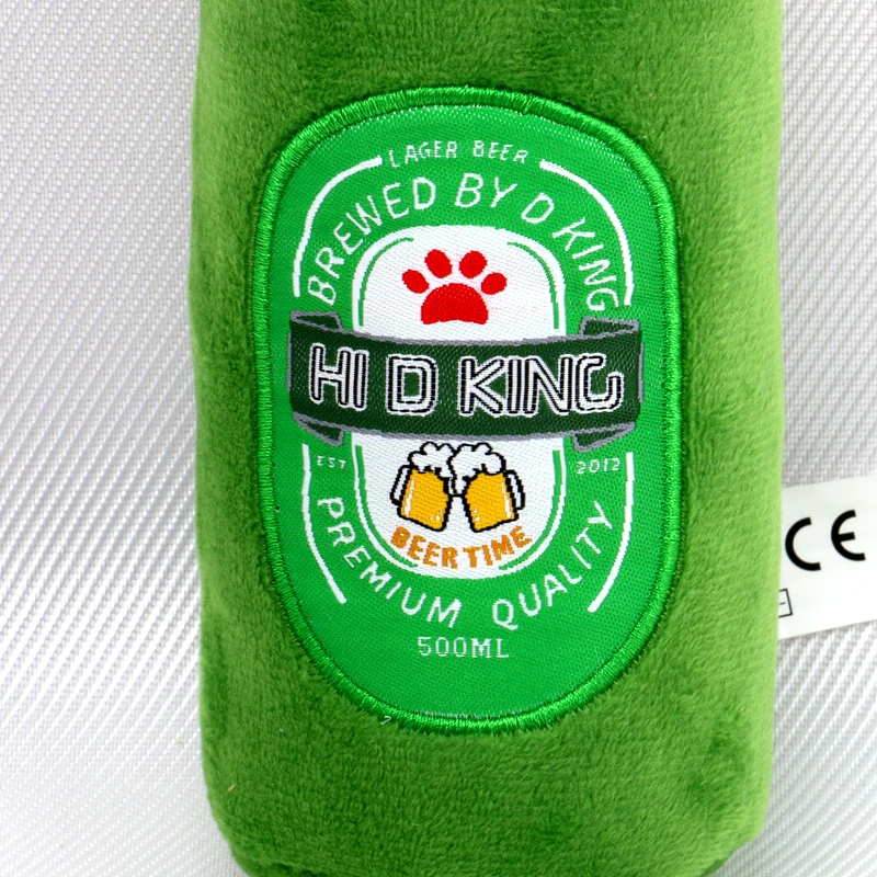 
Best Funny Beer Bottle Plush Dog Toy for Pet product factory 