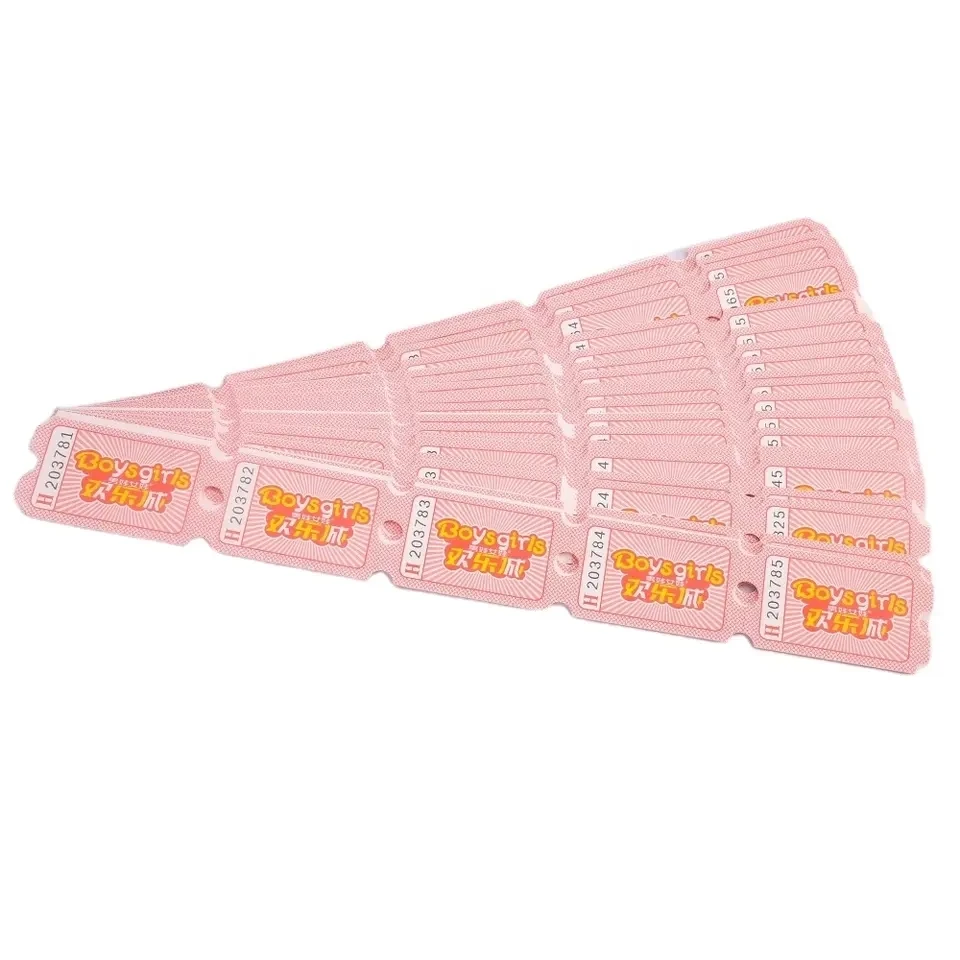 High Quality Custom Design Logo Print Redemption Lottery Ticket For Arcade Game Machine