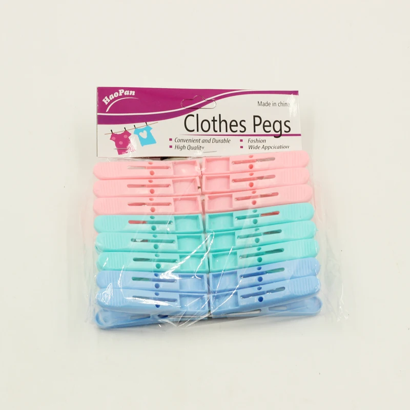 
fashion 16PCS mixed color cheap plastic cloth pegs small pegs for houseware cloth clips 