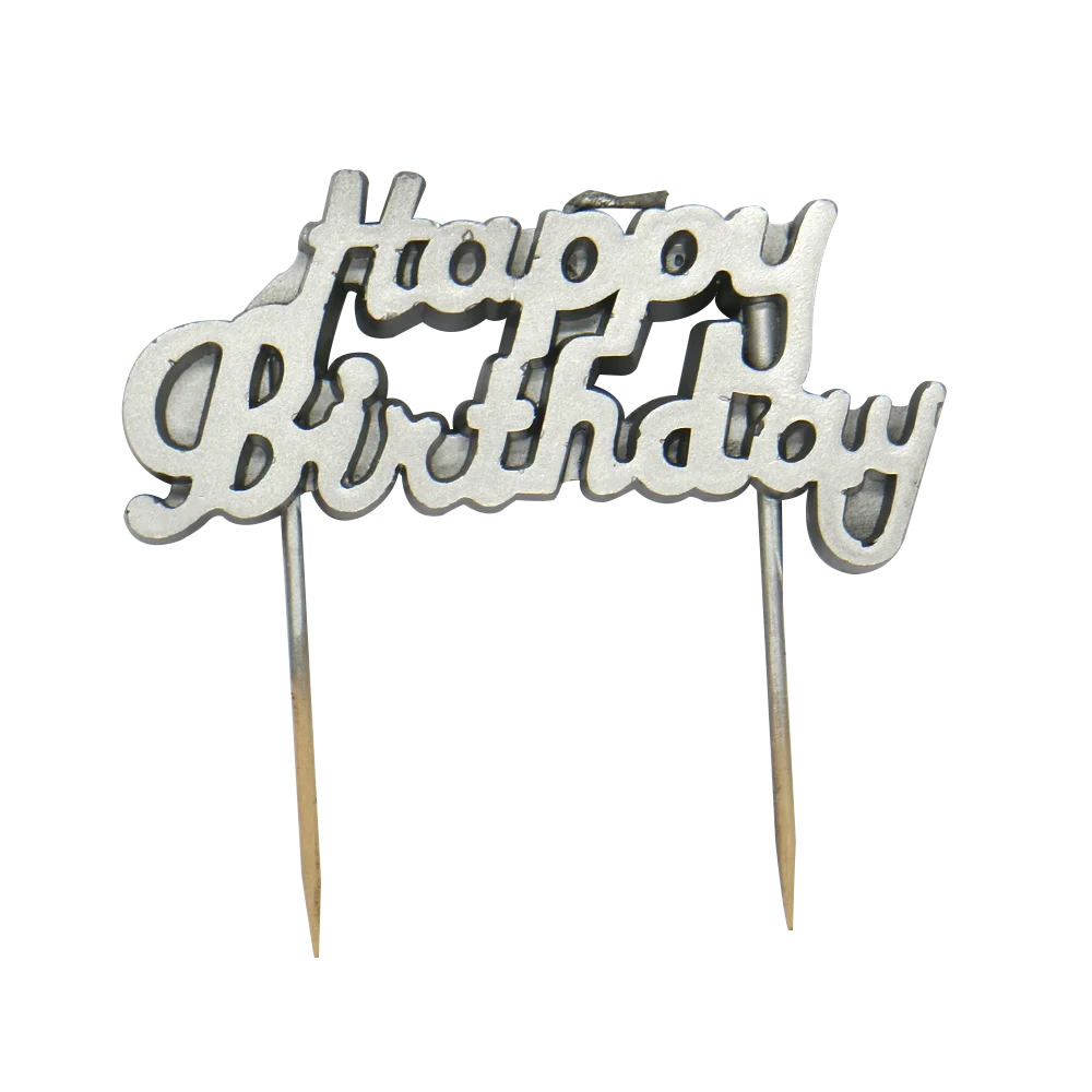 Wholesale Smokeless PVC Package Party Decor Letter Cake Candle Custom Design Metallic Gold Alphabet Happy Birthday Candle