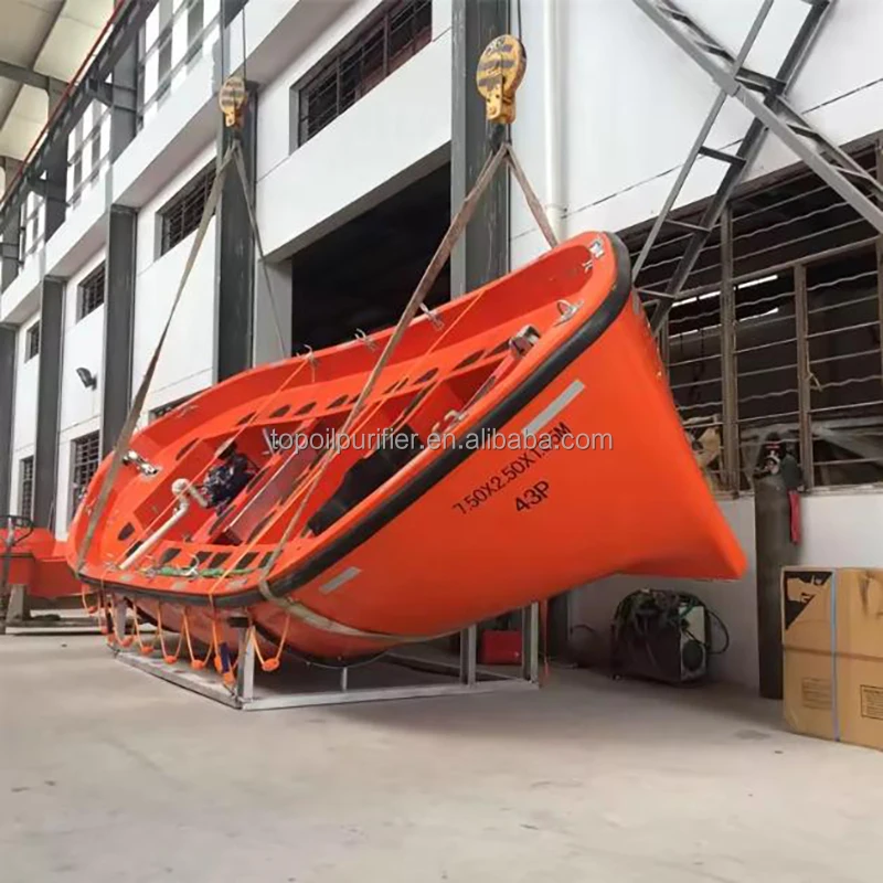 Marine Diesel Engine Fiberglass Open Used Lifeboat for Sale