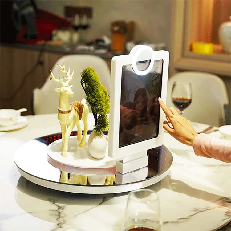 Разделенный селфи-стол Ipad фотобудка с ЖК-экраном Коммерческая Аренда запирающая дверь