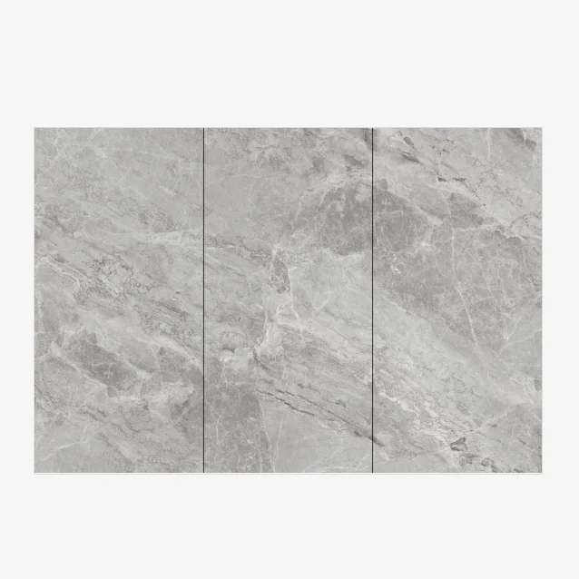 Светло-серая плитка из спеченного камня 1200x2400x9 мм Плитка для стены виллы Мягкая матовая напольная ландшафтного применения