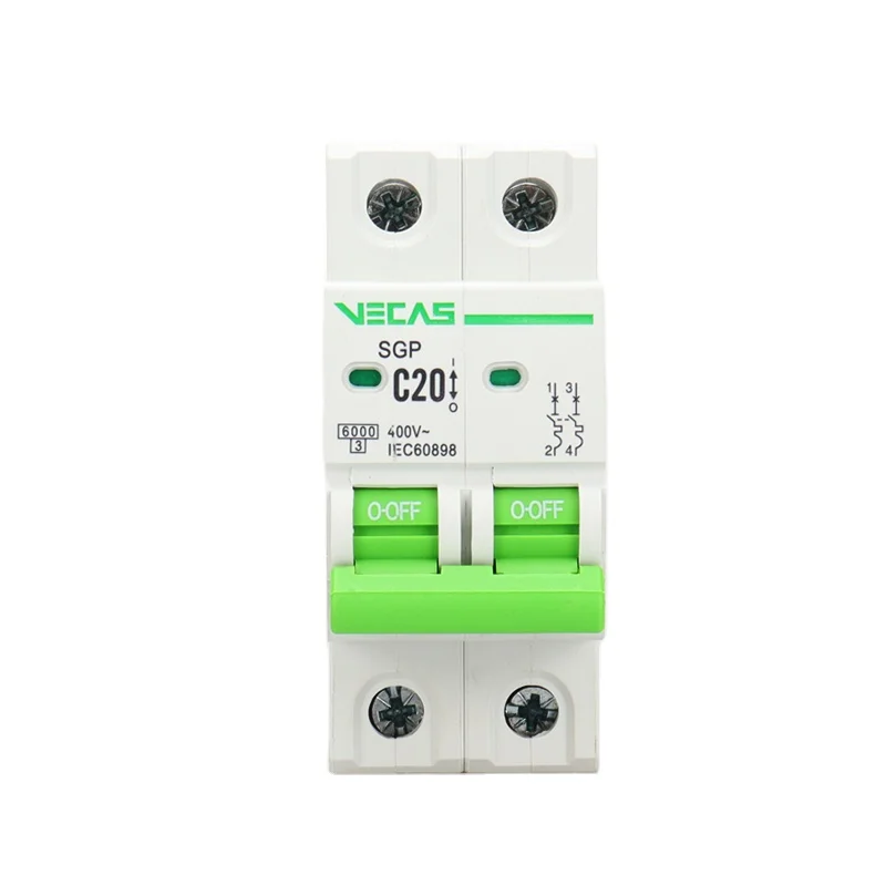  Миниатюрный автоматический выключатель VECAS SGP 2P Series MCB 6 Ампер-63 ампер 1 2 3 4 1P 3P 4P года MINI Mob Breaking High 230/400 В
