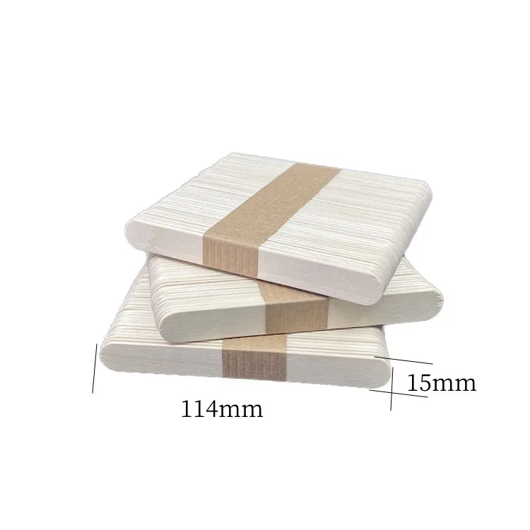 114*15*2mm round edge  Custom Logo Popsicle Pop ice cream Sticks for DIY Home Art Projects Classroom Art Supplies Crafts