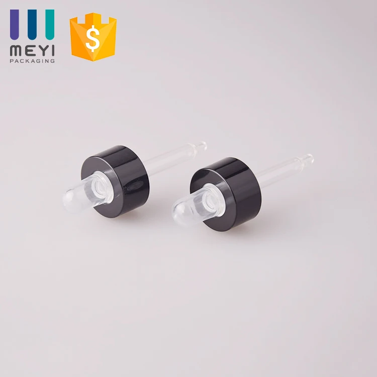 Customized color aluminum closure Glass dropper cap with pipette 18mm 20mm with PVC bulb