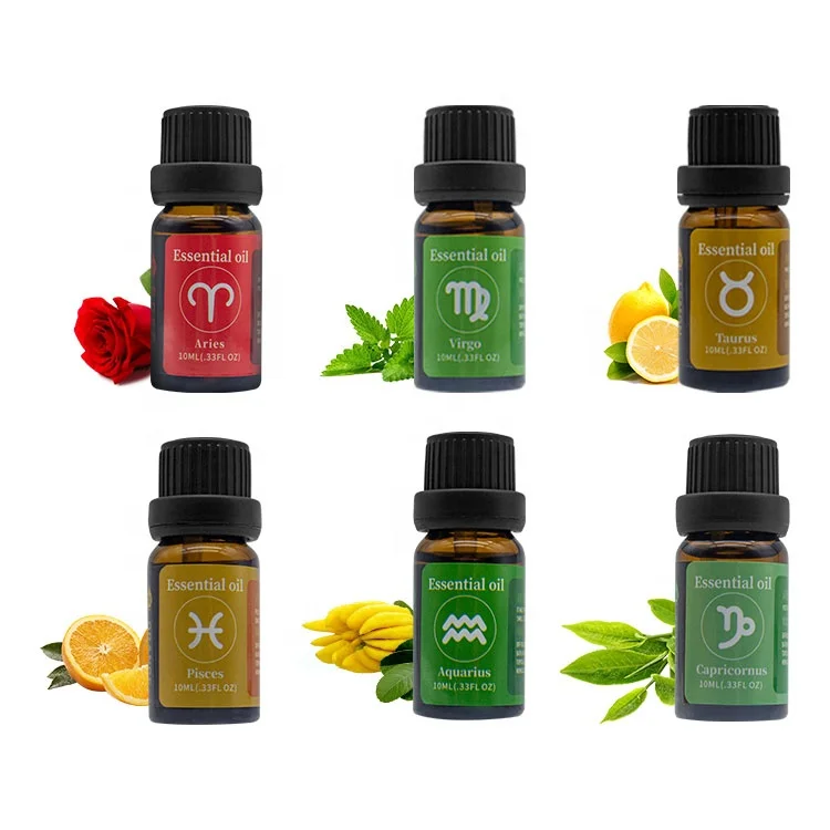 ODM Organic 12 Scent Aromatherapy Candles Gift Set 10ML Private Label Essencial Oil 100% Pure Essential Oil Set