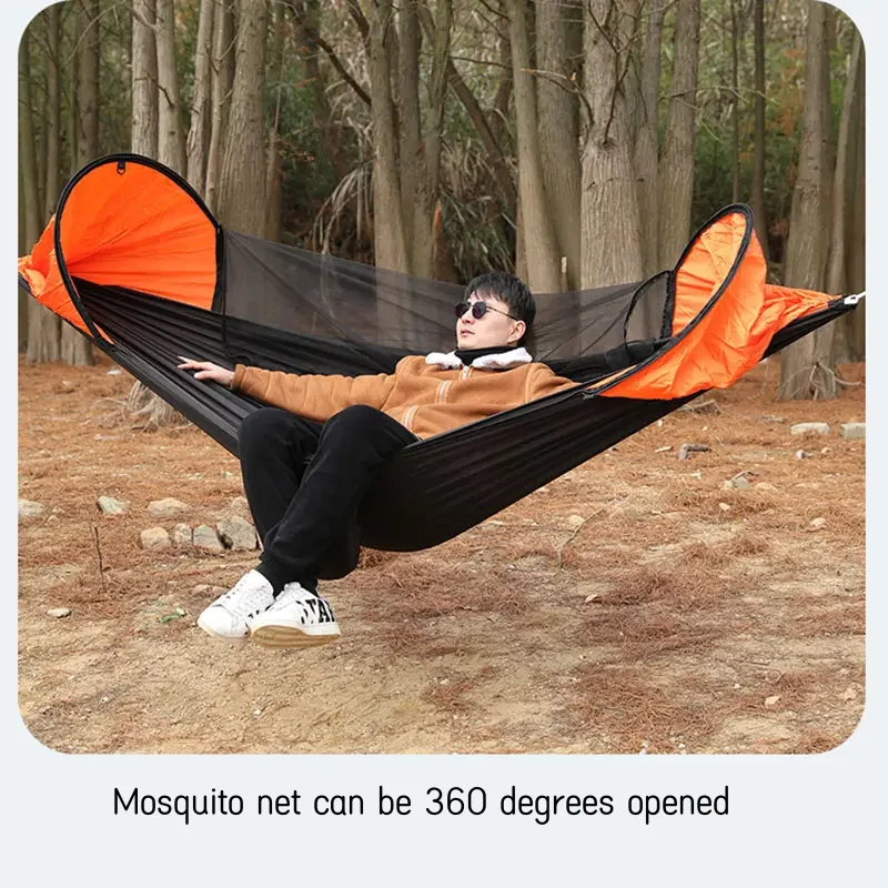 MINGCHAN Best Quality Tear Resistant Double Person Parachute Hammock With High Density Mosquito Net
