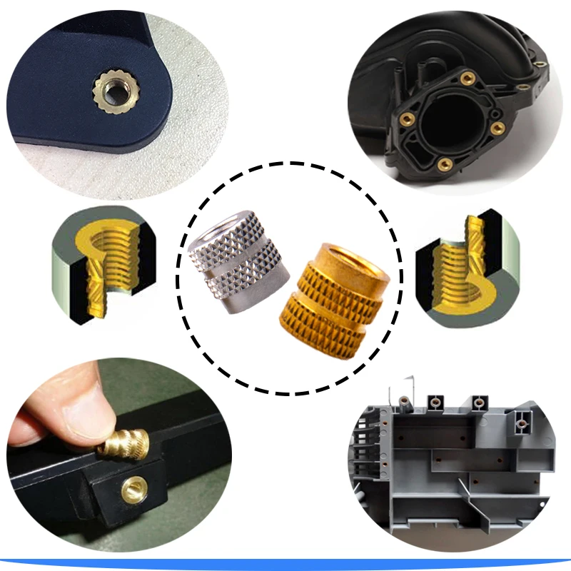OEM Thread Insert Nut Brass Stainless Steel Carbon Steel Plastic molding in Nuts for Plastic 3D Prints