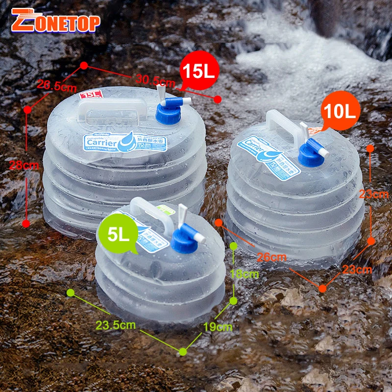 SGS Inspection Well 3 Ltr 5 Litro 8 Litre 10 L 15 Liter Portable Folding Collapsible Water Drums for Outdoor Camping Hiking