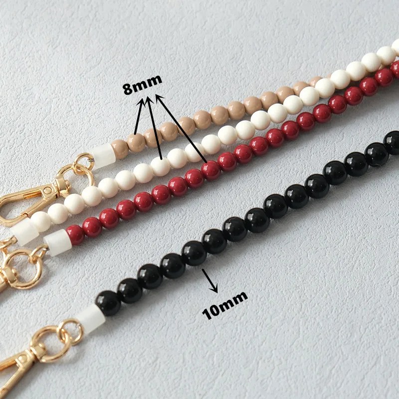 RW Bulk 120cm Crossbody Acrylic Bead Chain Strap Mobile Phone Hanging Necklace Bag Accessories Purse Handle Belt