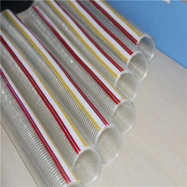 Transparent Tube Vacuum Tube Plastic Reinforced 100mm Clear PVC Oil-pipe Steel Wire Hose