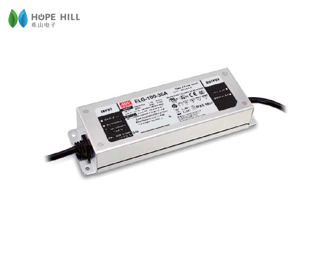 Оригинал MEAN WELL ELG-100-24 100 Вт 24 в постоянное напряжение + светодиодный драйвер постоянного тока с одним выходом импульсный источник питания DALI