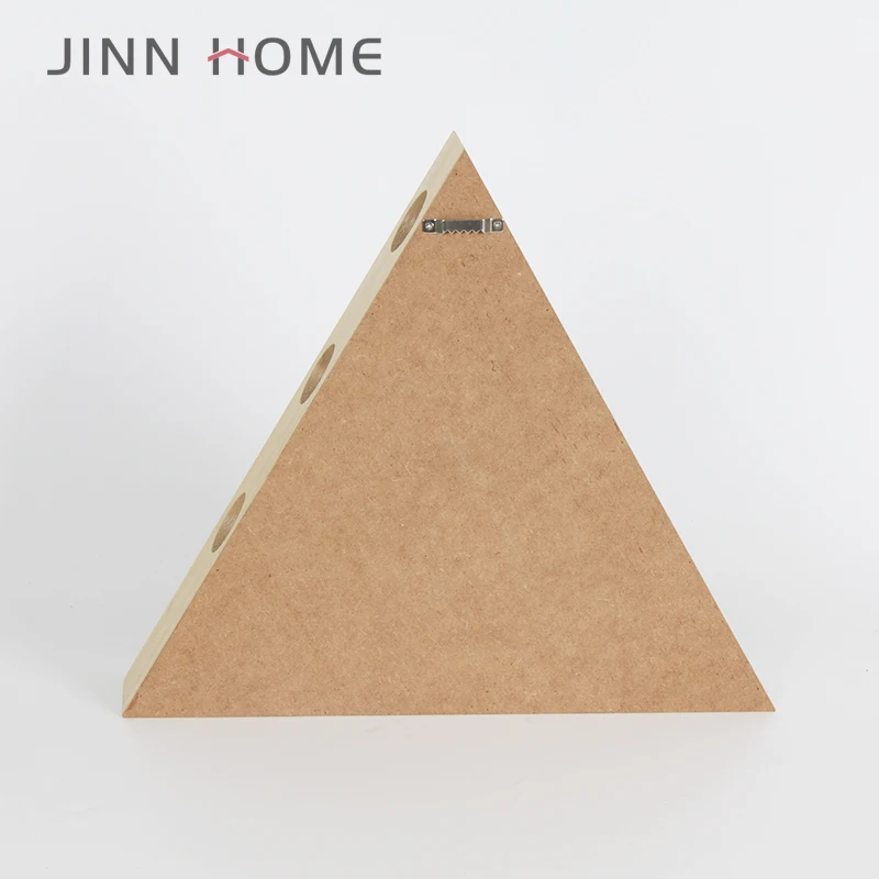 Best Selling Natural Paulownia Wood Wine Cork Holder Newest Pyramid Design with 3 Cells Wall-Mounted Table Stand for Wine Boxes