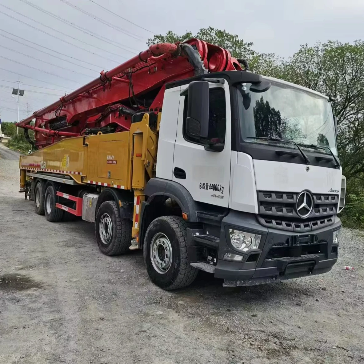 2021 Sany Diesel-Powered 4-Axle 6-Section  Benz Chassis 56M-6Rz Concrete High Pressure Boom Cost Pump Truck