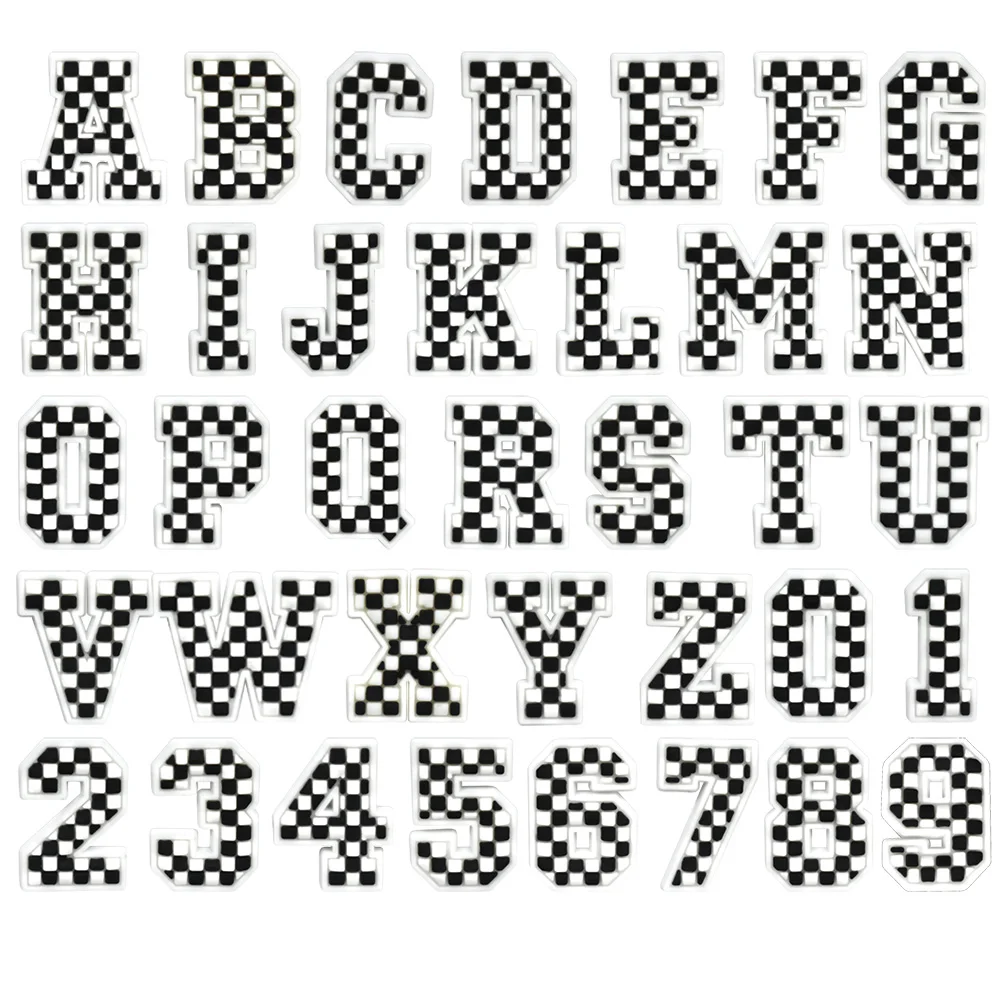 Set Series A-Z 0-9 Letters Cute Abc Letter Shoe Decorations Clog Shoe Charms For Night Light Charms Shoe Accessories