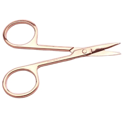 Straight And Curved Blade Rose Gold Nail Scissors