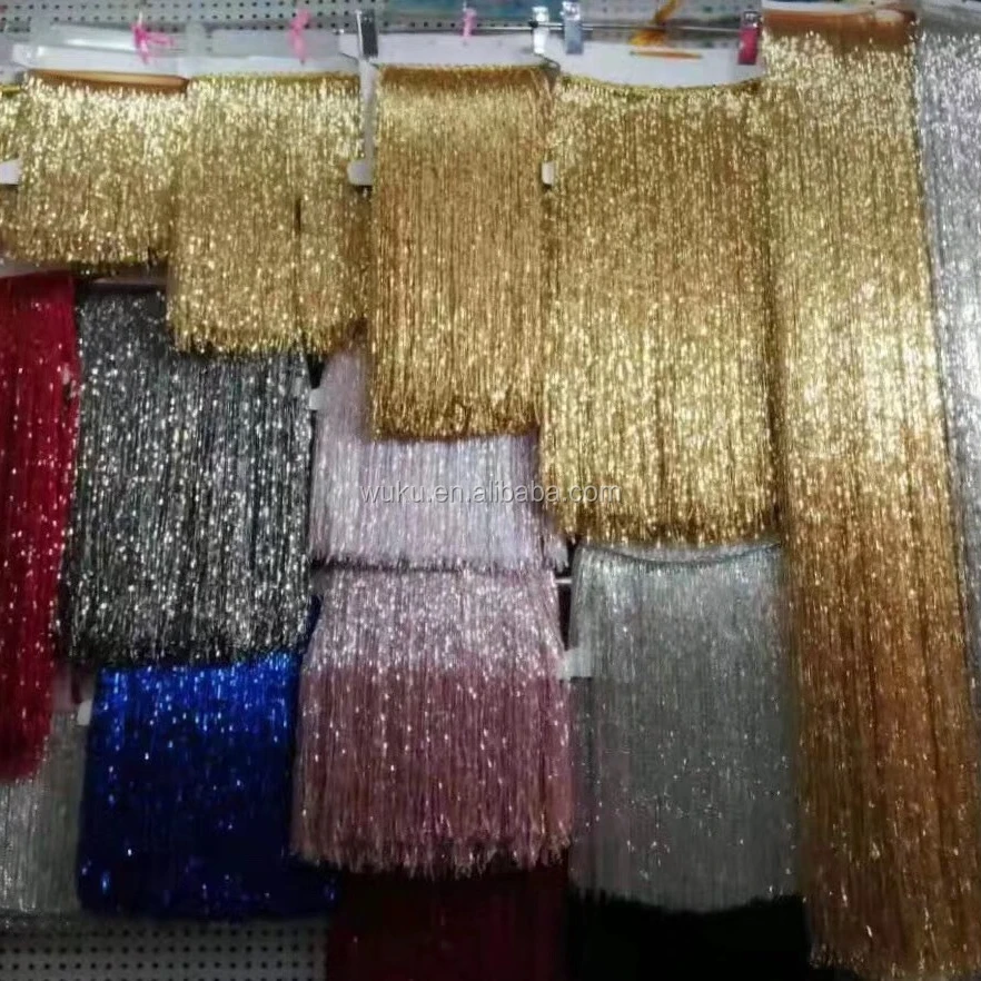 2020 colorful bugle beads edging fringe tassel